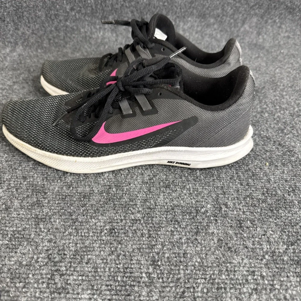 Nike Womens Downshifter 9 AQ7486-002 Black Pink Running Shoes‎ Sneakers Size 9